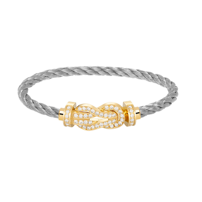 [vivabelle]CHANCE LARGE 8 FIGURE BUCKLE FULLDIAMOND BRACELET GOLD