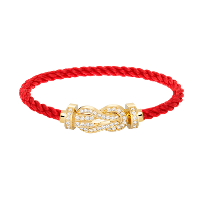 [vivabelle]CHANCE LARGE 8 FIGURE BUCKLE FULLDIAMOND BRACELET GOLD