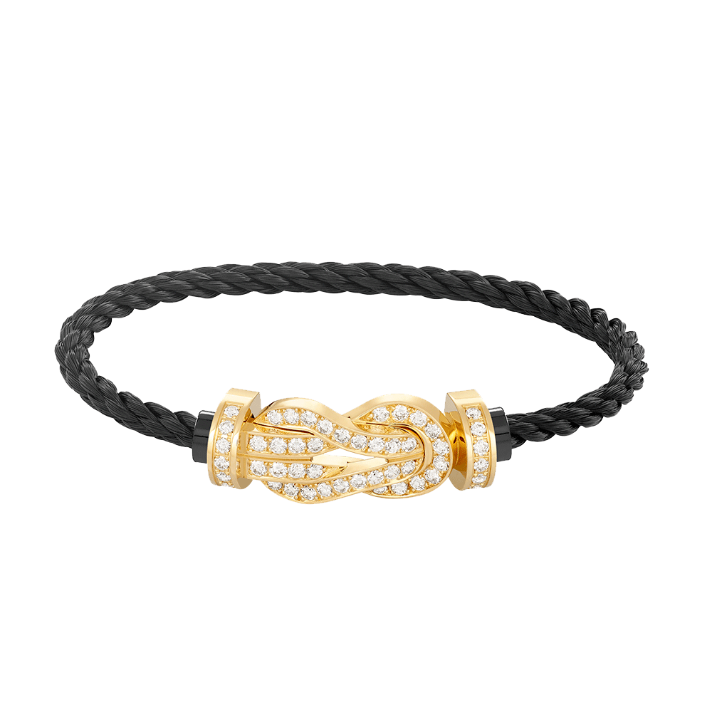 [vivabelle]CHANCE LARGE 8 FIGURE BUCKLE FULLDIAMOND BRACELET GOLD