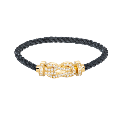 [vivabelle]CHANCE LARGE 8 FIGURE BUCKLE FULLDIAMOND BRACELET GOLD