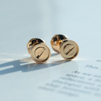 [vivabelle]LOVE EARRINGS PINK GOLD 10MM