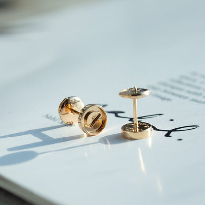 [vivabelle]LOVE EARRINGS PINK GOLD 10MM