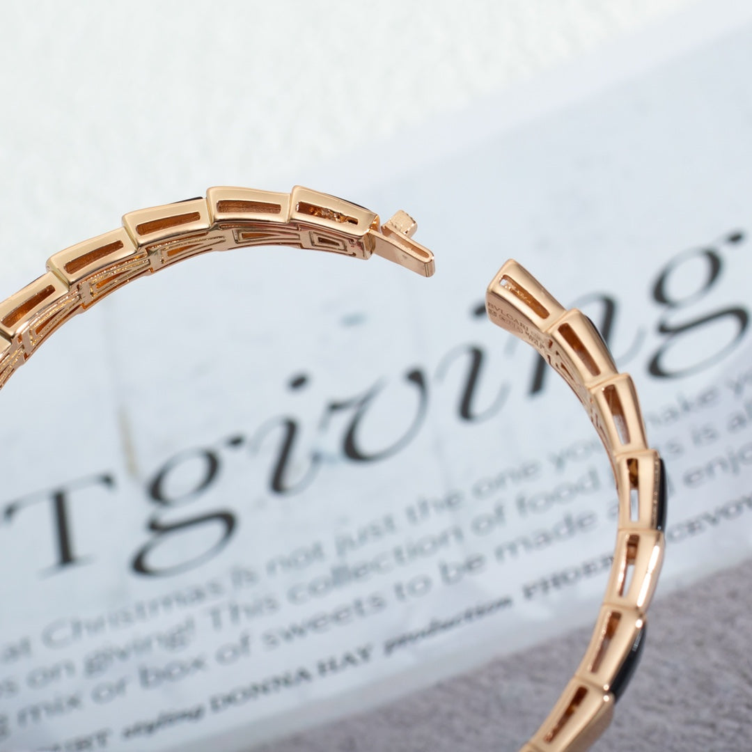 [vivabelle]SERPENTI BRACELET PINK GOLD ONYX