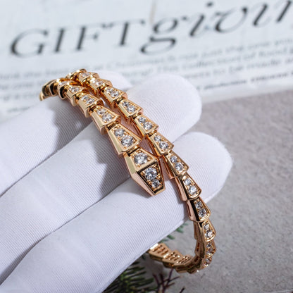 [vivabelle]SERPENTI BRACELET 6.8MM PINK GOLD DIAMOND