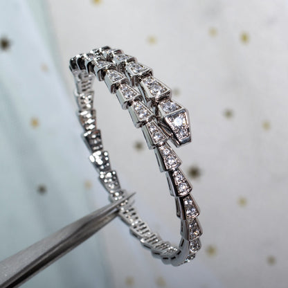 [vivabelle]SERPENTI BRACELET 6MM SILVER DIAMOND