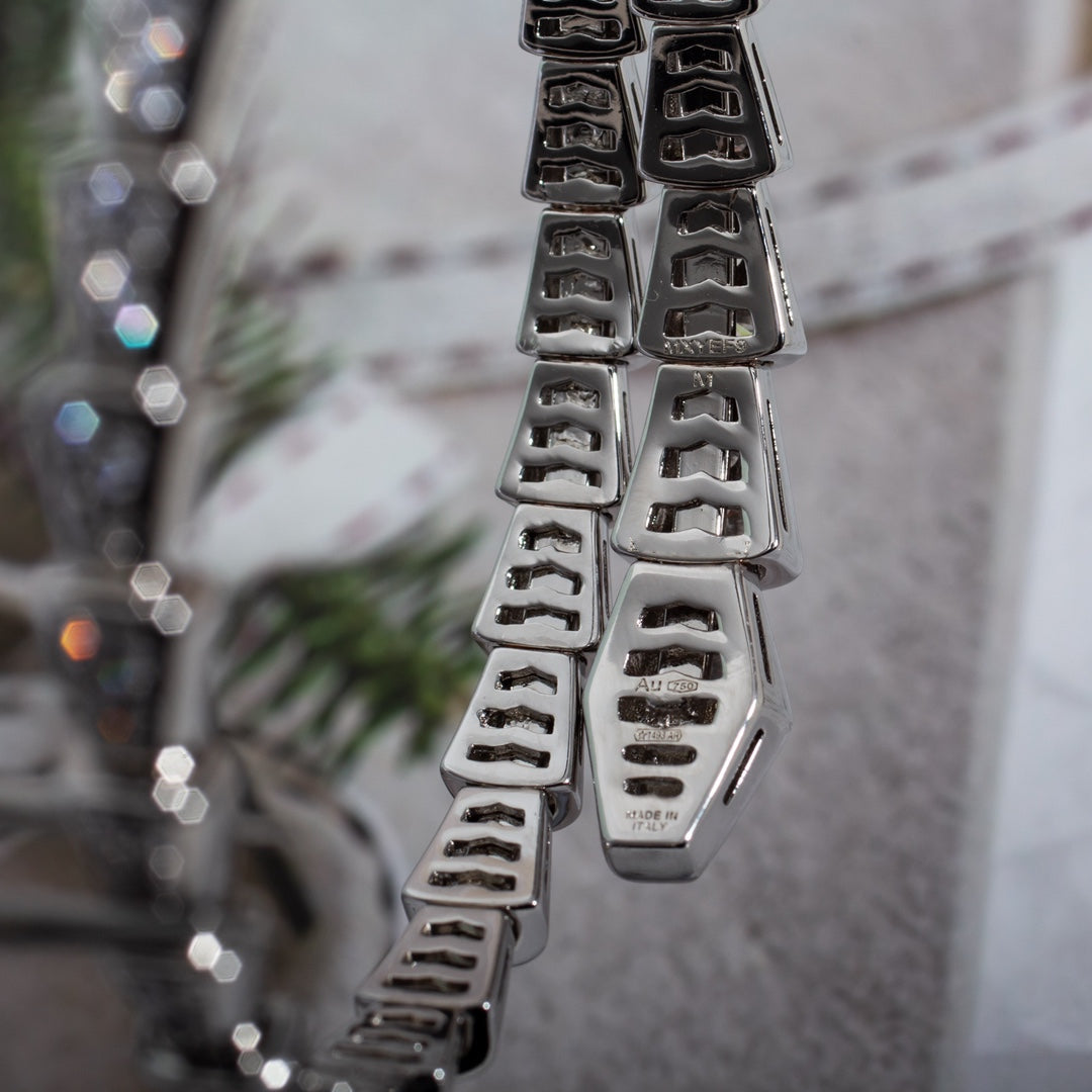 [vivabelle]SERPENTI BRACELET 6MM SILVER DIAMOND