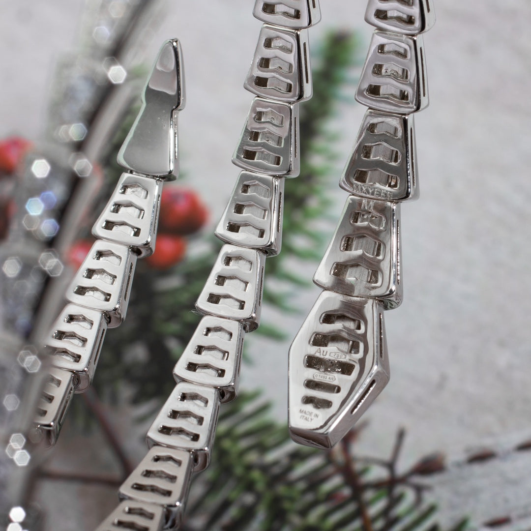 [vivabelle]SERPENTI BRACELET SILVER DIAMOND DOUBLE ROW