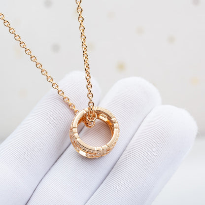 [vivabelle]PARENTESI NECKLACE PINK GOLD DIAMOND