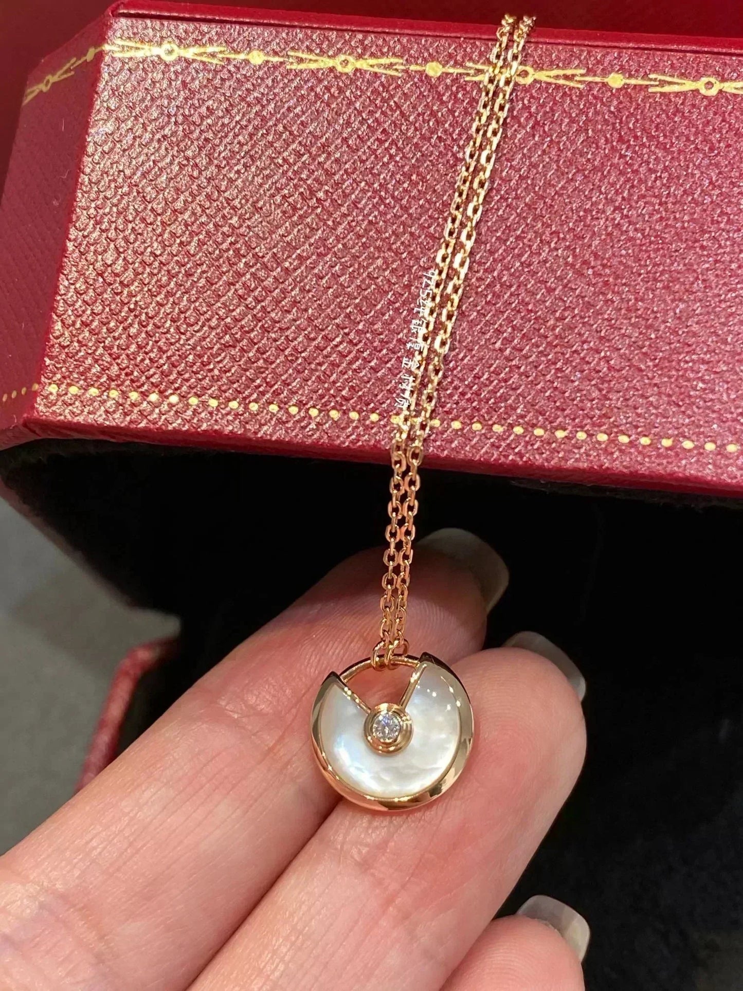 [vivabelle]AMULETTE ROSE GOLD MOP NECKLACE
