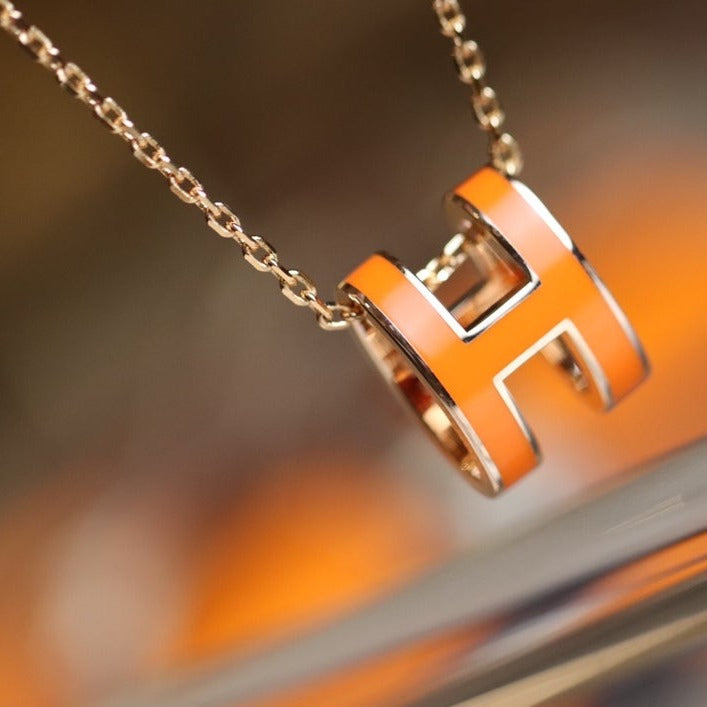 [vivabelle]POP H PEDANT PINK GOLD