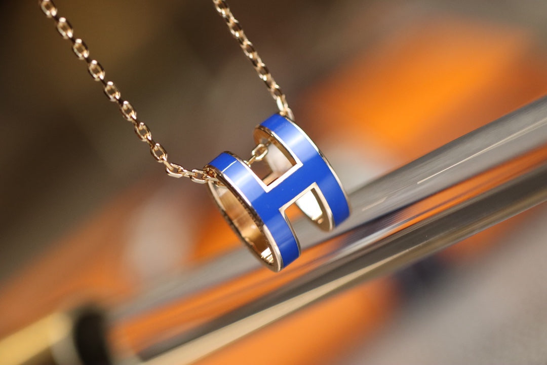 [vivabelle]POP H PEDANT PINK GOLD