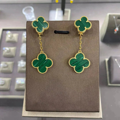 [vivabelle]CLOVER 2 MOTIFS  EARRINGS (MULTIPLE CHOICESC