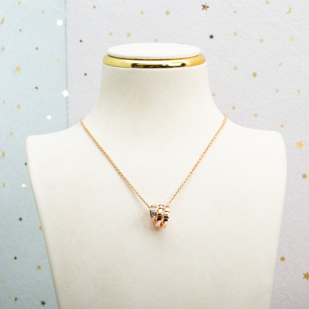 [vivabelle]SERPENTI PINK GOLD NECKLACE DIAMOND