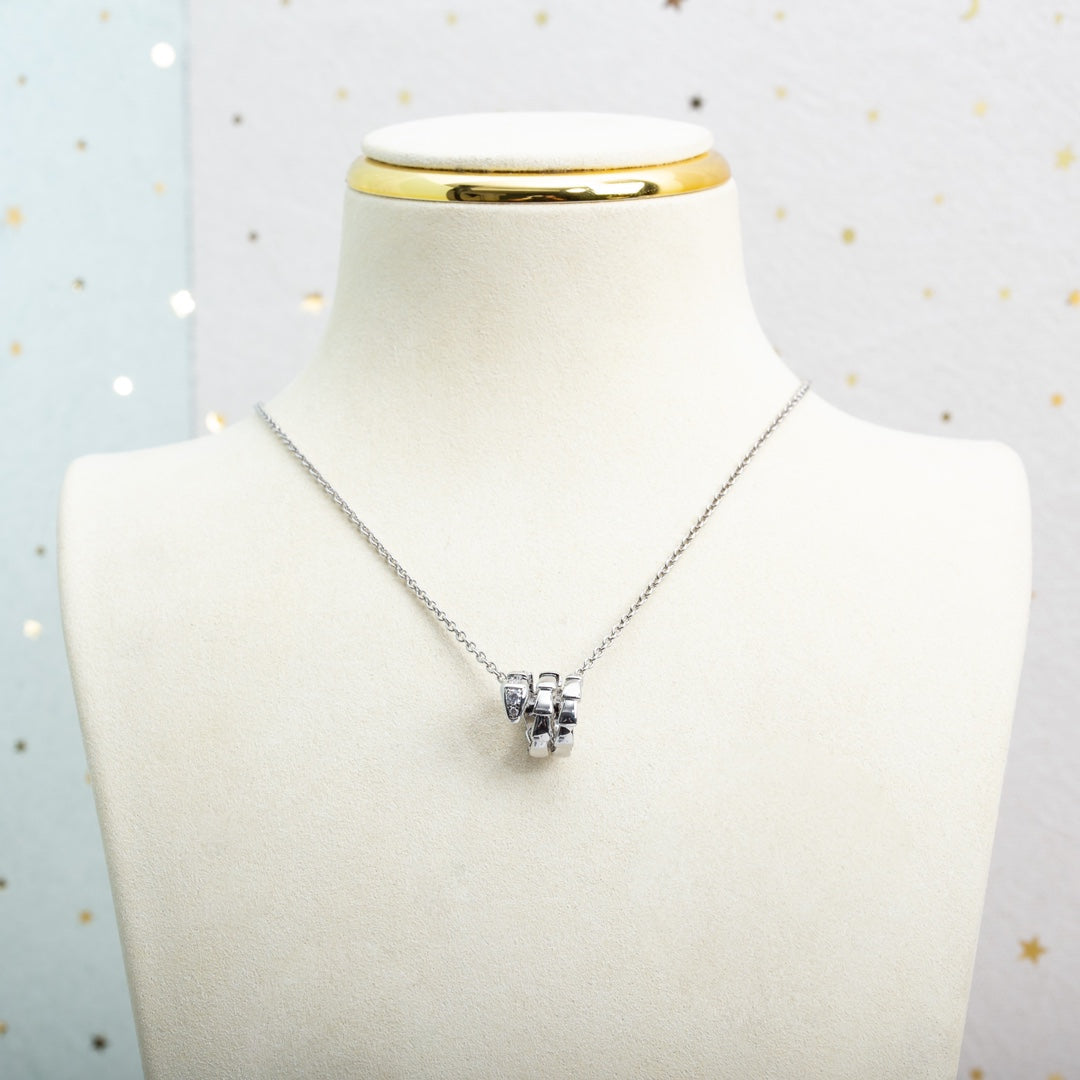 [vivabelle]SERPENTI SILVER NECKLACE DIAMOND