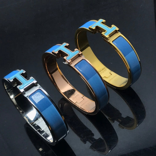[vivabelle]H BRACELET BLUE RAINBOW CERAMIC