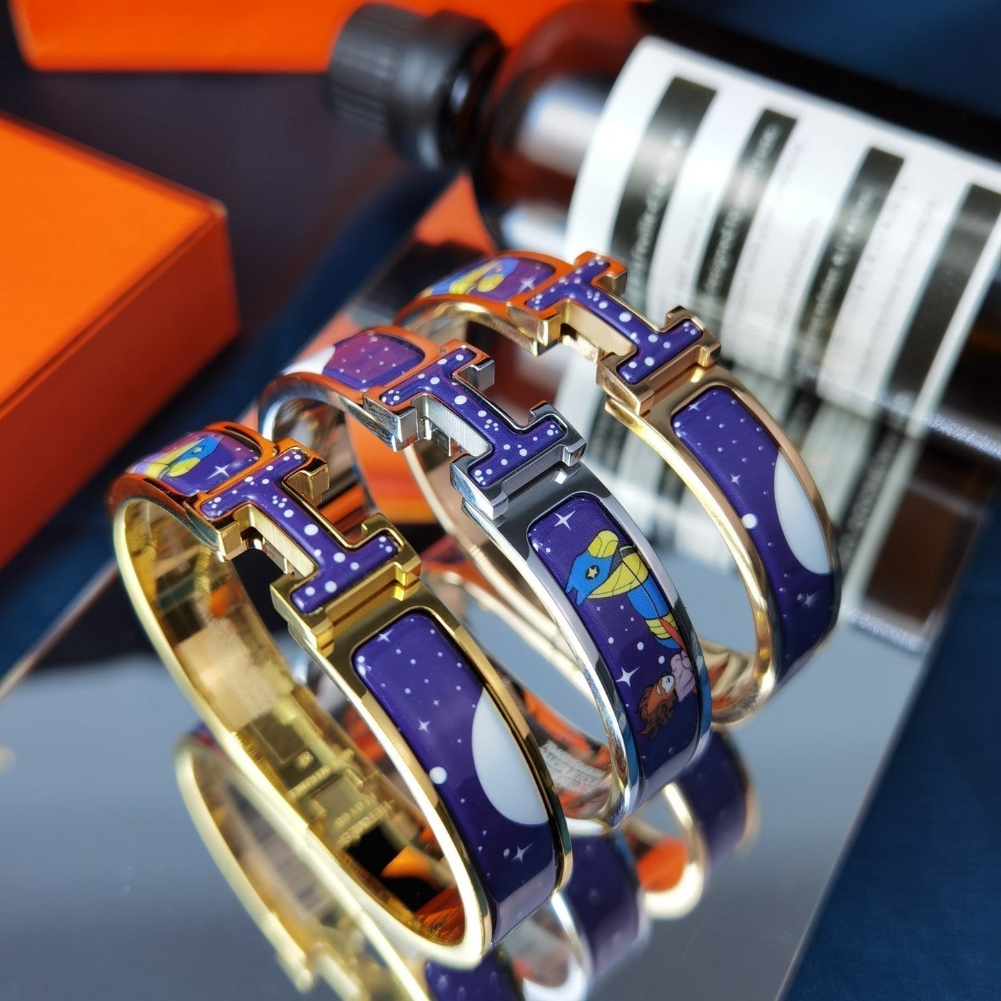 [vivabelle]H STAR AND MOON BRACELET 12MM