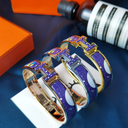 [vivabelle]H STAR AND MOON BRACELET 12MM