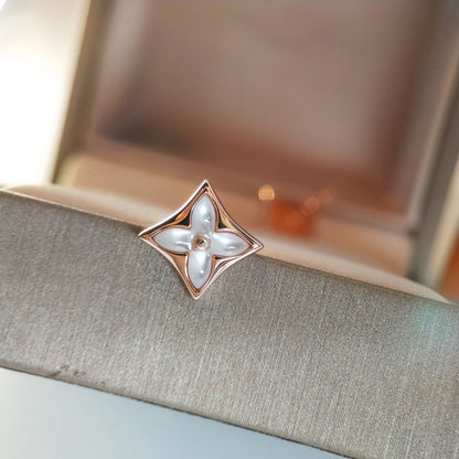 [vivabelle]STAR MOP PINK GOLD EARRINGS