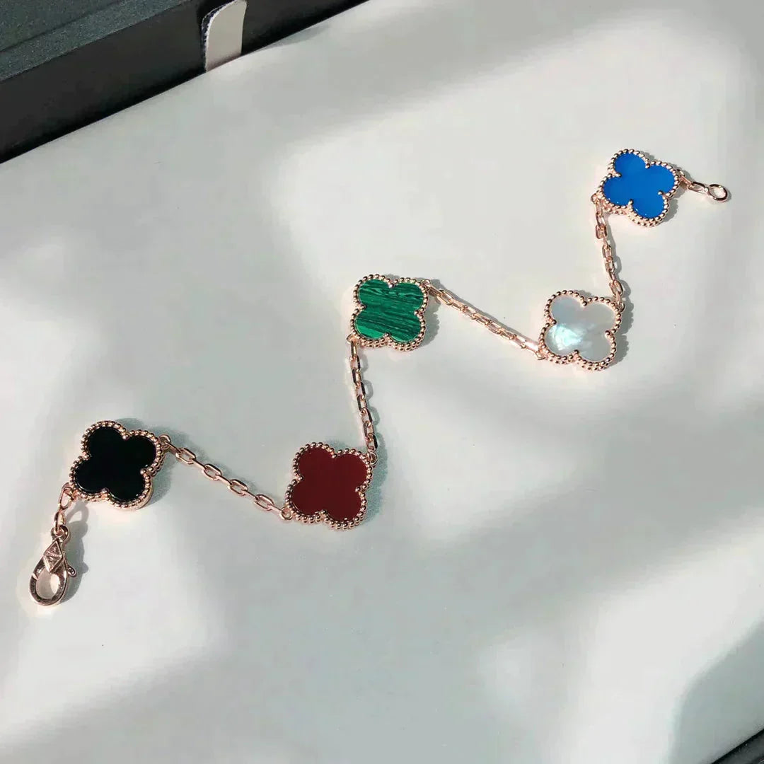 [vivabelle]CLOVER 5 MOTIFS MULTICOLOR  BRACELET