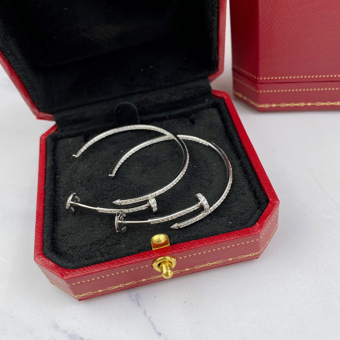 [vivabelle]JUSTE EARRINGS FULL DIAMONDS 1.8MM