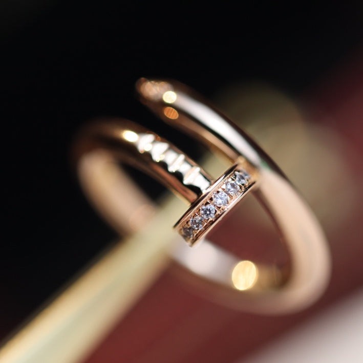 [vivabelle]JUSTE RING 2.65MM PINK GOLD DIAMOND