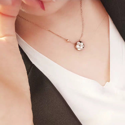 [vivabelle]SUN MOP GOLD 1 DIAMOND NECKLACE
