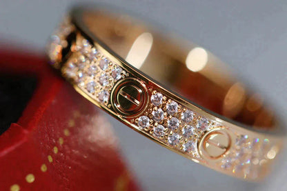 [vivabelle]LOVE RING 3.6MM DIAMOND PAVED