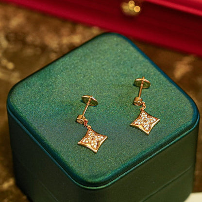 [vivabelle]STAR DIAMONDS EARRINGS GOLD