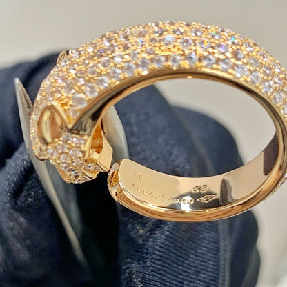 [vivabelle]PANTHERE PINK GOLD DIAMOND RING