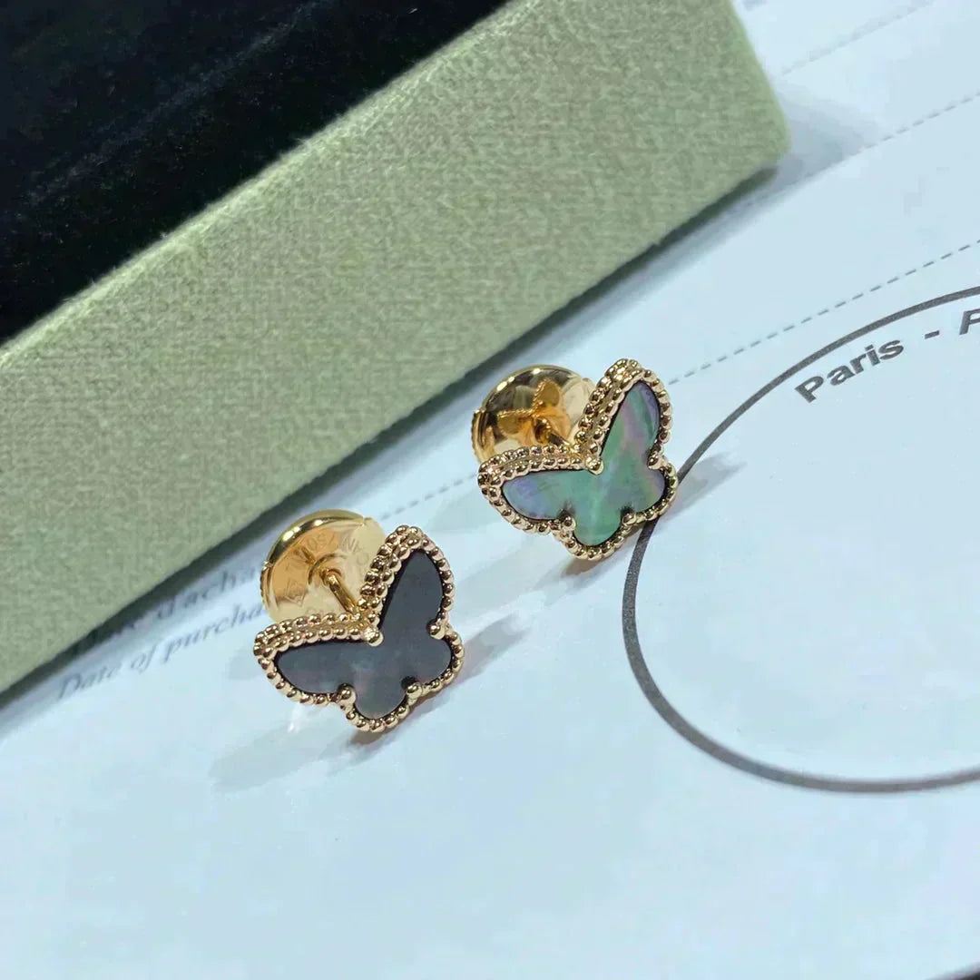 [vivabelle]BUTTERFLY DARK MOP  EARRINGS
