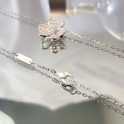 [vivabelle]FLOWER DIAMOND NECKLACE