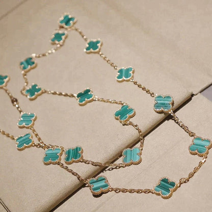 [vivabelle]CLOVER 20 MOTIFS MALACHITE GOLD