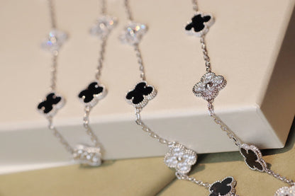 [vivabelle]CLOVER 20 MOTIFS ONYX DIAMOND SILVER