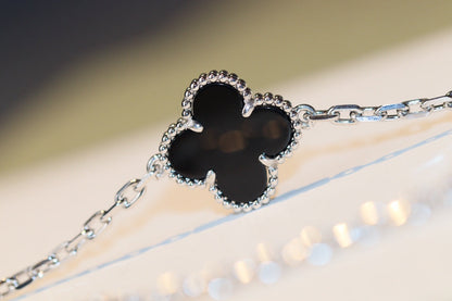 [vivabelle]CLOVER 20 MOTIFS ONYX DIAMOND SILVER