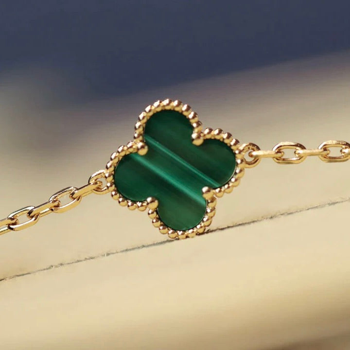 [vivabelle]CLOVER 20 MOTIFS MALACHITE GOLD