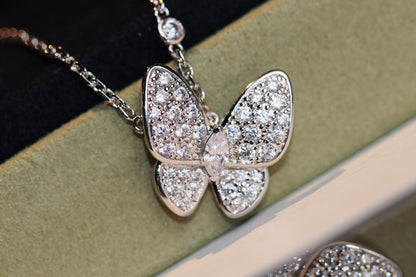 [vivabelle]BUTTERFLY DIAMOND NECKLACE