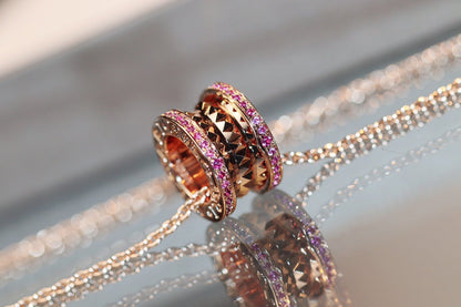 [vivabelle]ZERO 1 ROCK PINK GOLD PINK DIAMOND NECKLACE