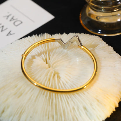 [vivabelle]VOLTE UPSITE DOWN GOLD DIAMOND BRACELET