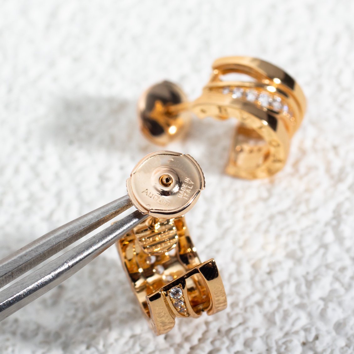 [vivabelle]ZERO 1 PINK GOLD DIAMONDS EARRINGS
