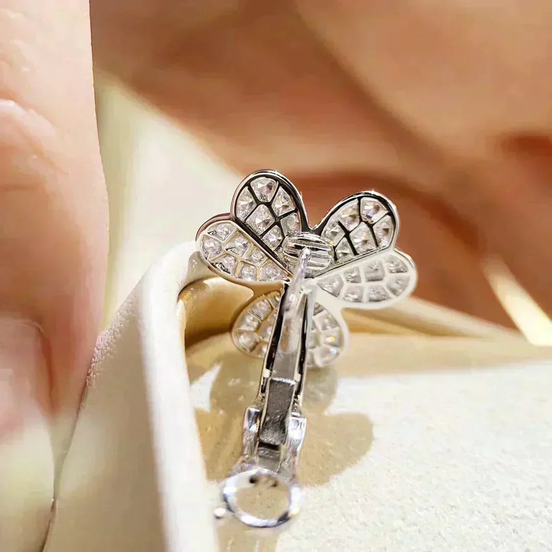 [vivabelle]CLOVER COMOS DIAMOND EARRINGS SILVER