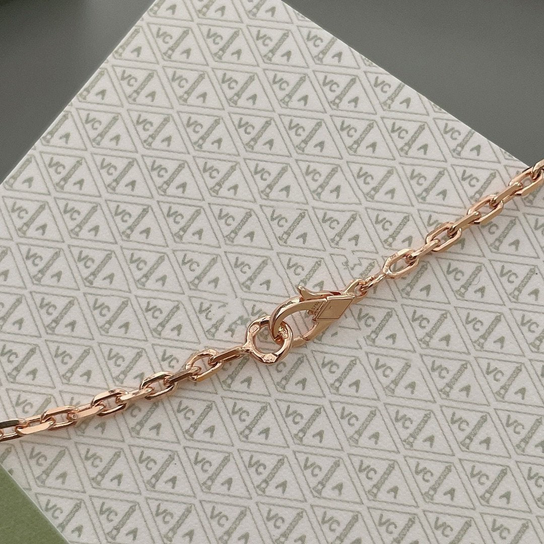 [vivabelle]LUCKY SPRING 15 MOTIFS ROSE GOLD NECKLACE