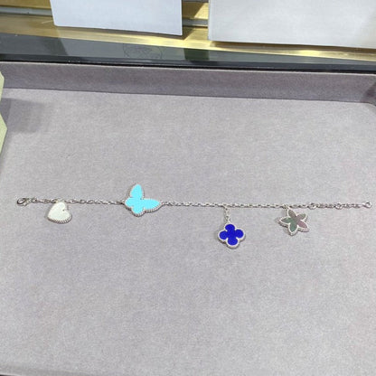 [vivabelle]LUCKY SPRING SILVER BRACELET 4 MOTIF