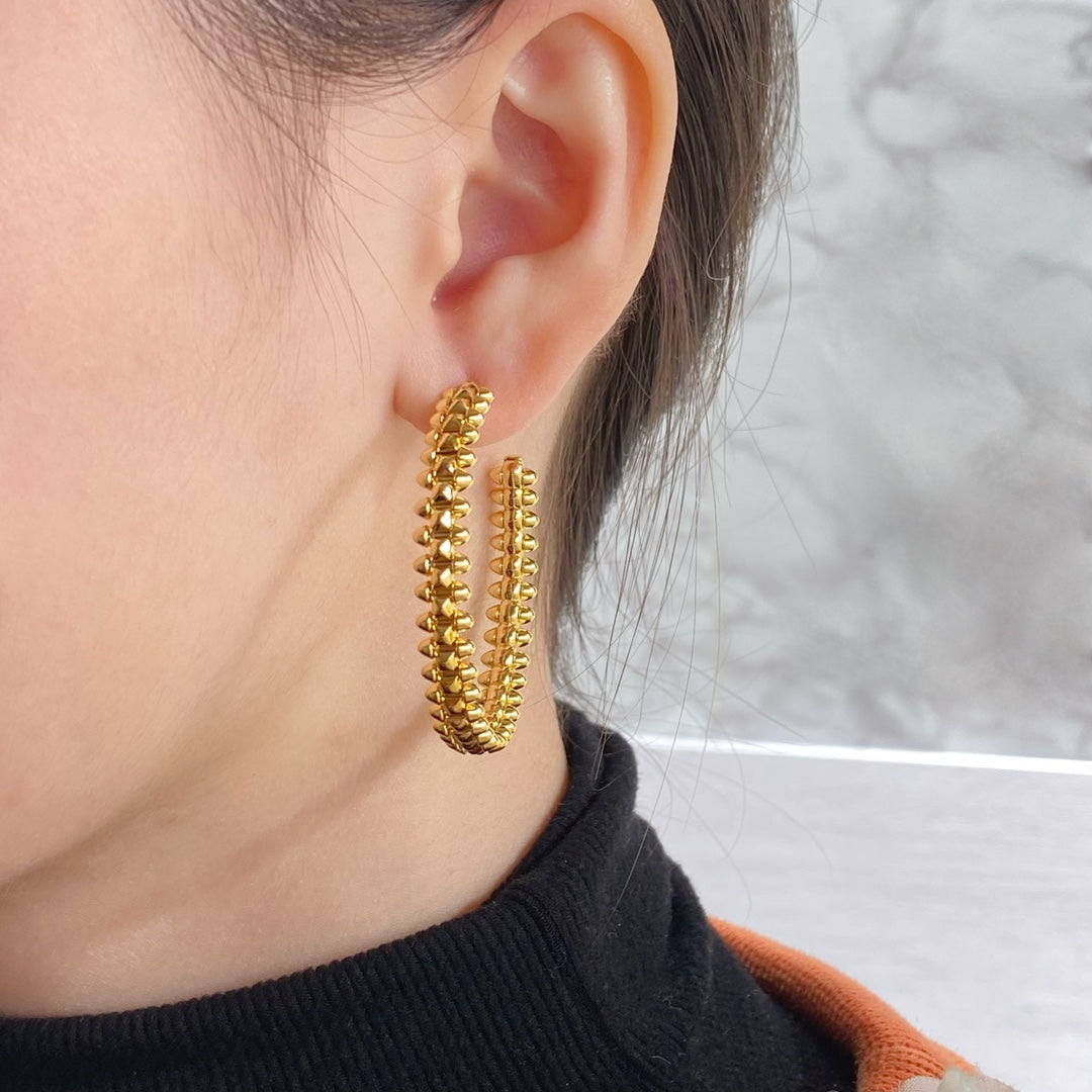 [vivabelle]CLASH LARGE HOOP EARRINGS