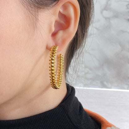 [vivabelle]CLASH LARGE HOOP EARRINGS