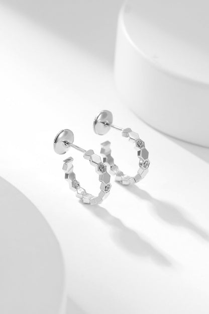 [vivabelle]BEE LOVE DIAMOND HOOP EARRINGS