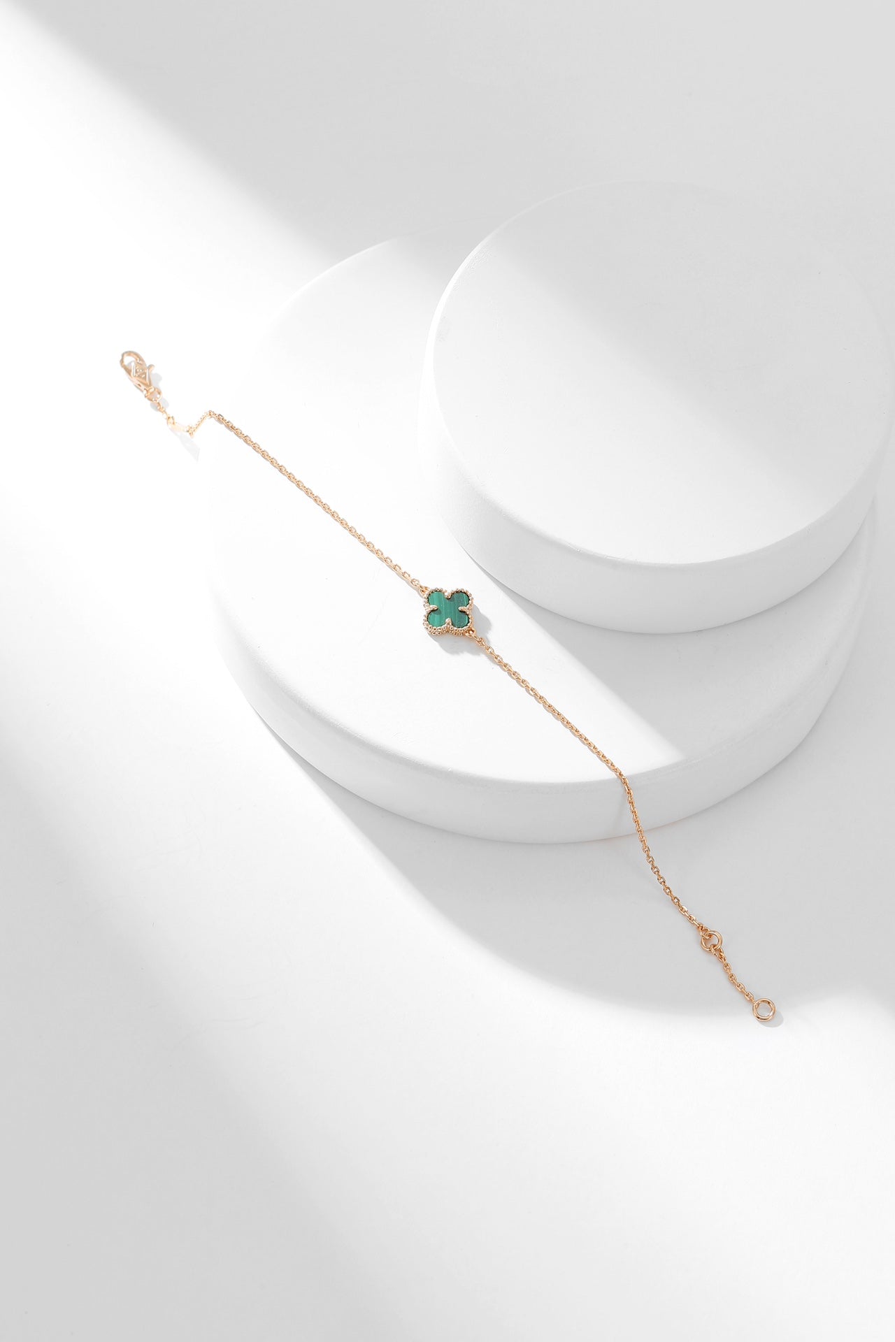[vivabelle]CLOVER BRACELET MALACHITE 1 MOTIF