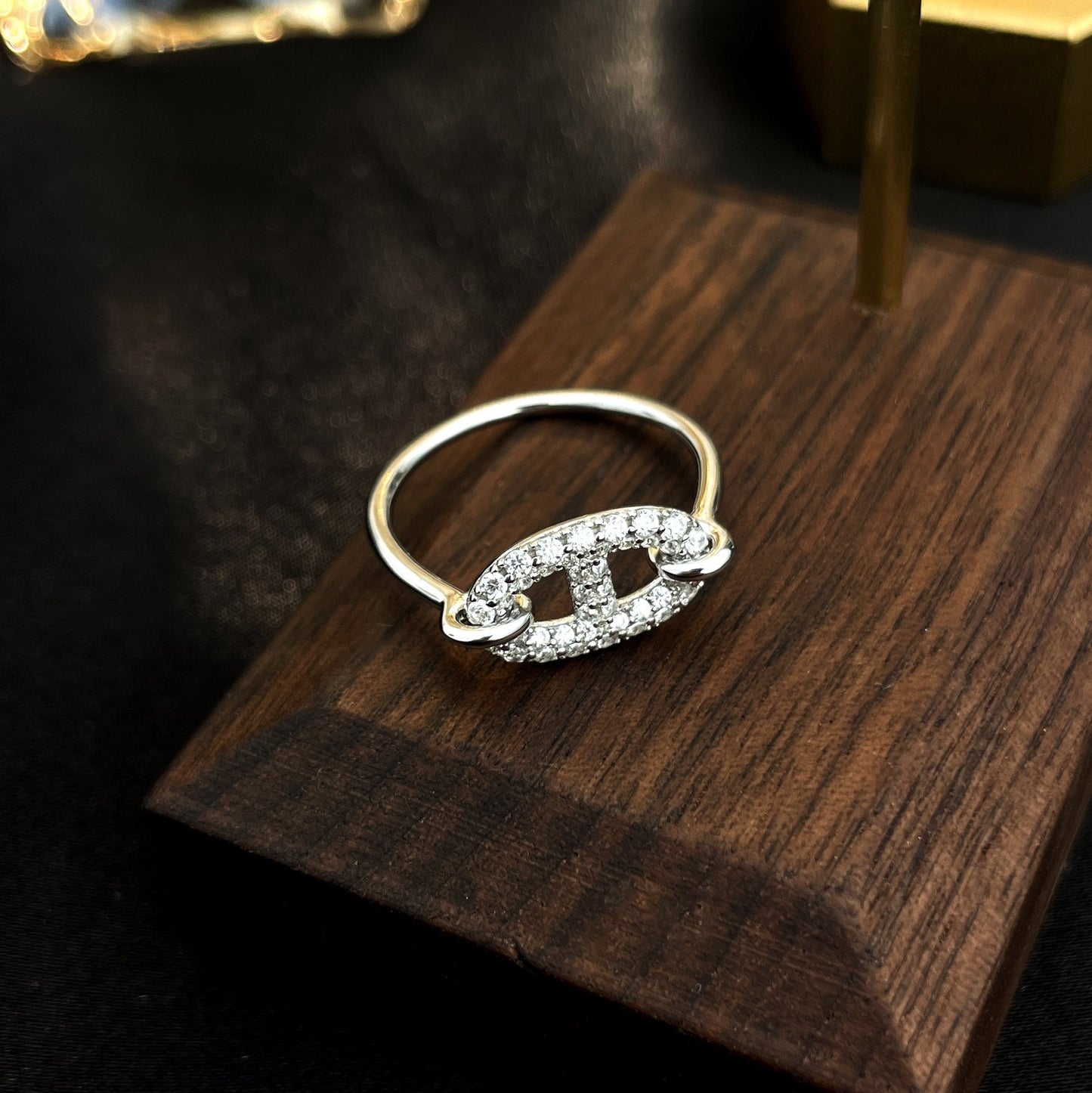 [vivabelle]RONDE SMALL SILVER DIAMOND RING