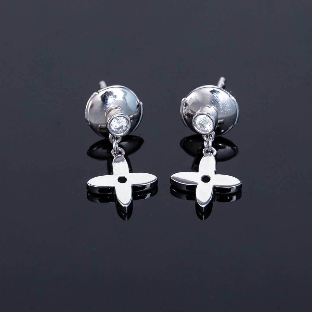 [vivabelle]VIDYLLE SILVER DIAMOND MINI DROP EARRINGS
