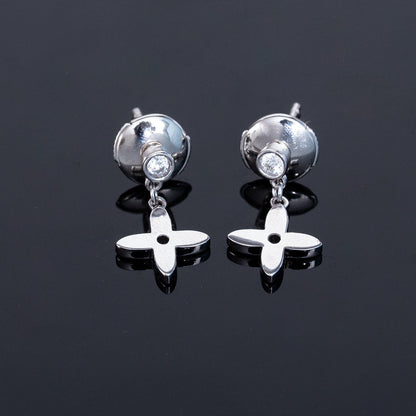 [vivabelle]VIDYLLE SILVER DIAMOND MINI DROP EARRINGS