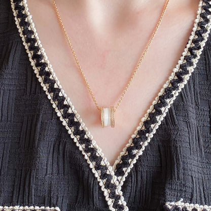 [vivabelle]ZERO 1 DIAMOND CERAMIC NECKLACE